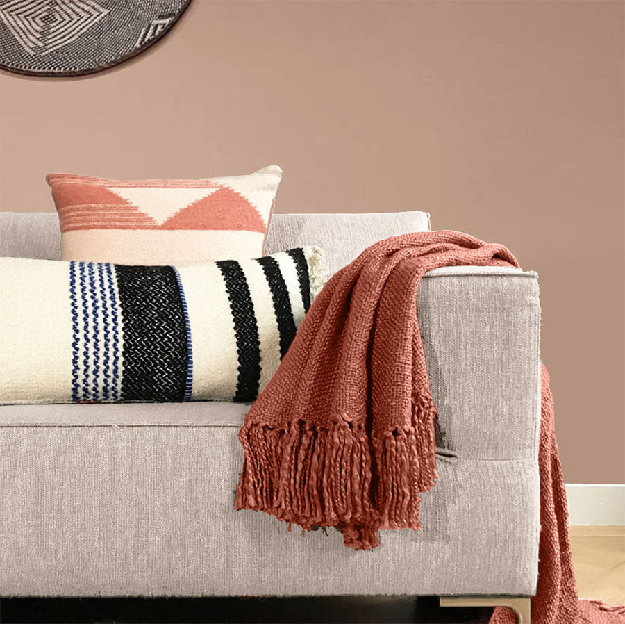 Malagoon plaid terracotta - 127x152cm 100% katoen