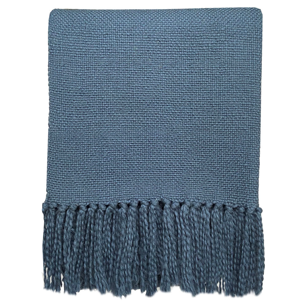 Malagoon plaid ochtendblauw - 127x152cm 100% katoen