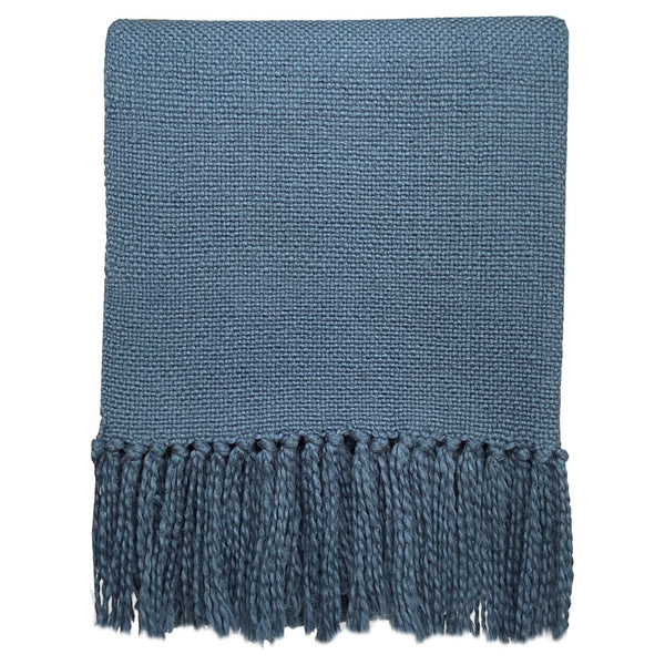 Malagoon plaid ochtendblauw - 127x152cm 100% katoen