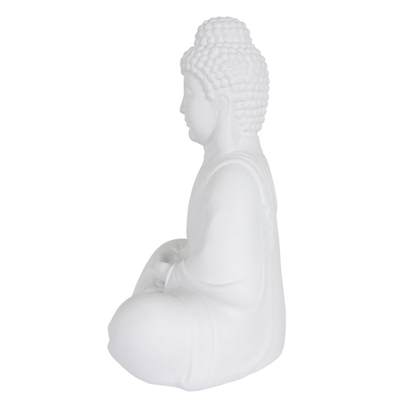 Tafellamp jazz 3107w een witte boeddha met e14 fitting