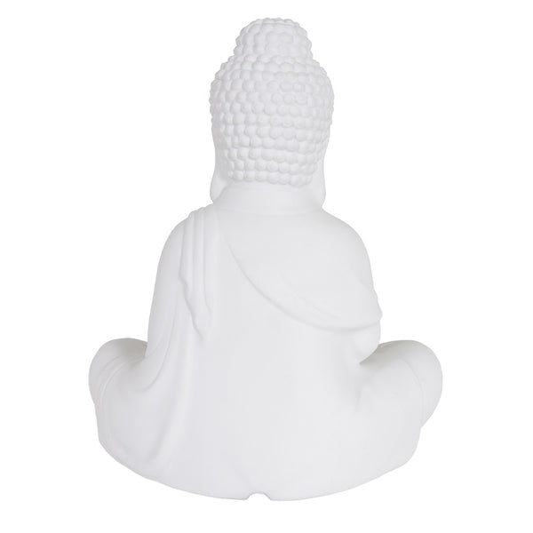 Tafellamp jazz 3107w een witte boeddha met e14 fitting