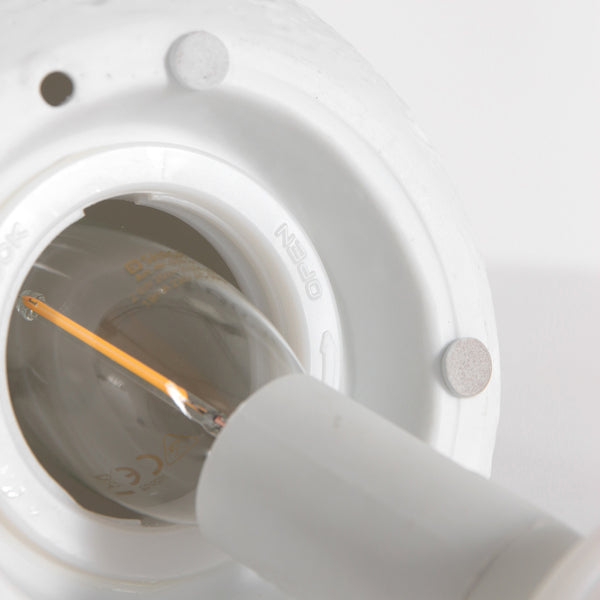 Tafellamp jazz 3108w witte astronaut met goudkleurig vizier