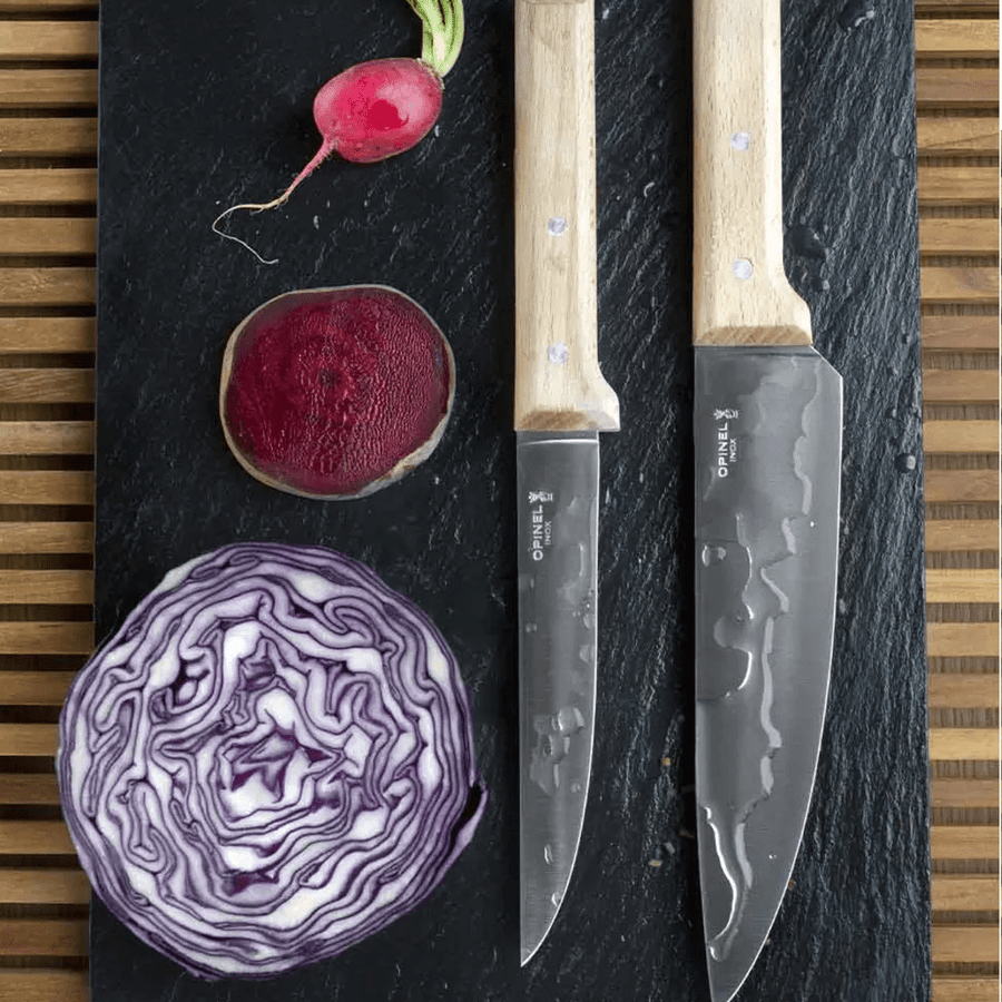 Vleesmes N°120, Opinel Parallèle, rvs/hout, doos