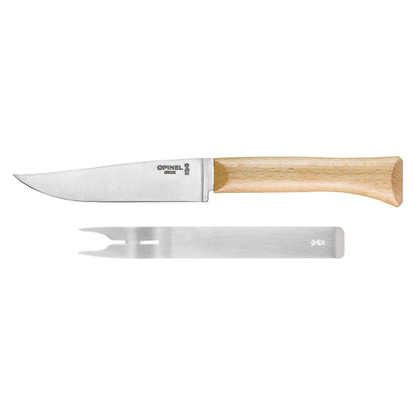Kaasset 2delig, Opinel, mes+vork, rvs/hout, doos