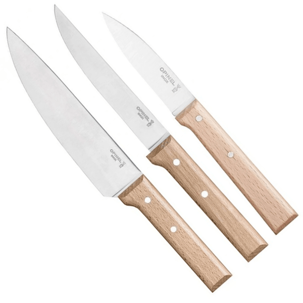 Messenset 3delig, Opinel Parallèle, rvs/hout, doos