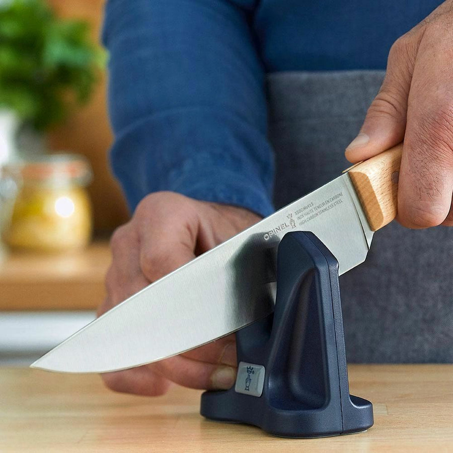 Handmessenslijper, Opinel, Carbide, anti-slip, blauw, doos
