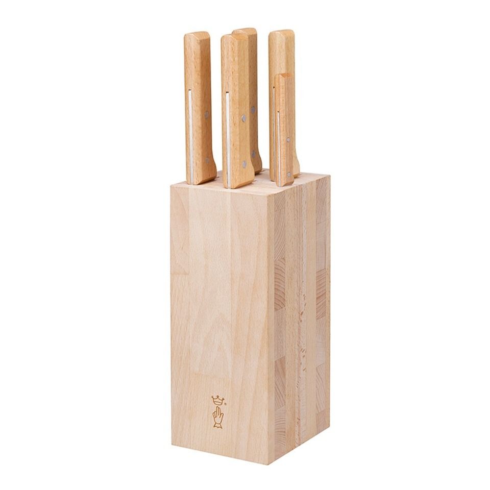 Messenblok, Opinel, Parallèle, Bread, beukenhout, 5 messen