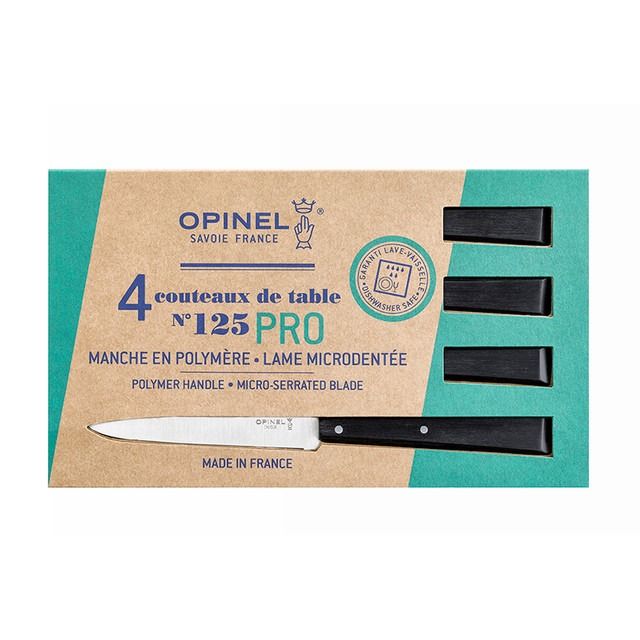Steakmessenset 4-delig, Opinel, N°125 Pro, RVS/POM, doos