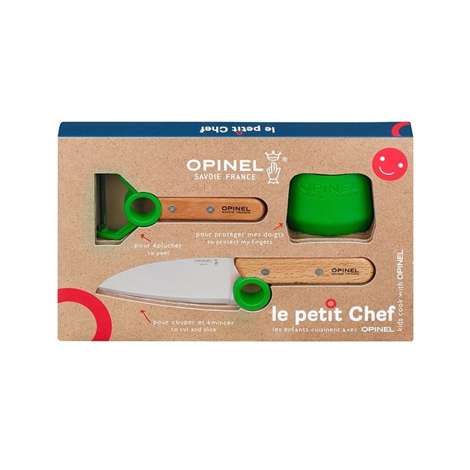 Kinderkeukenset, Opinel Le Petit Chef, 3-delig, groen