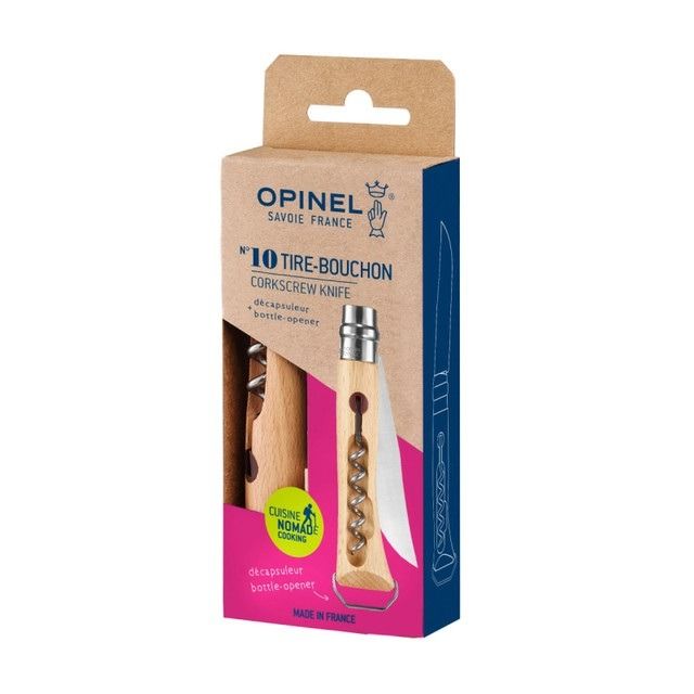 Zakmes N°10 kurkentrekker-zakm.,Opinel,rvs/hout