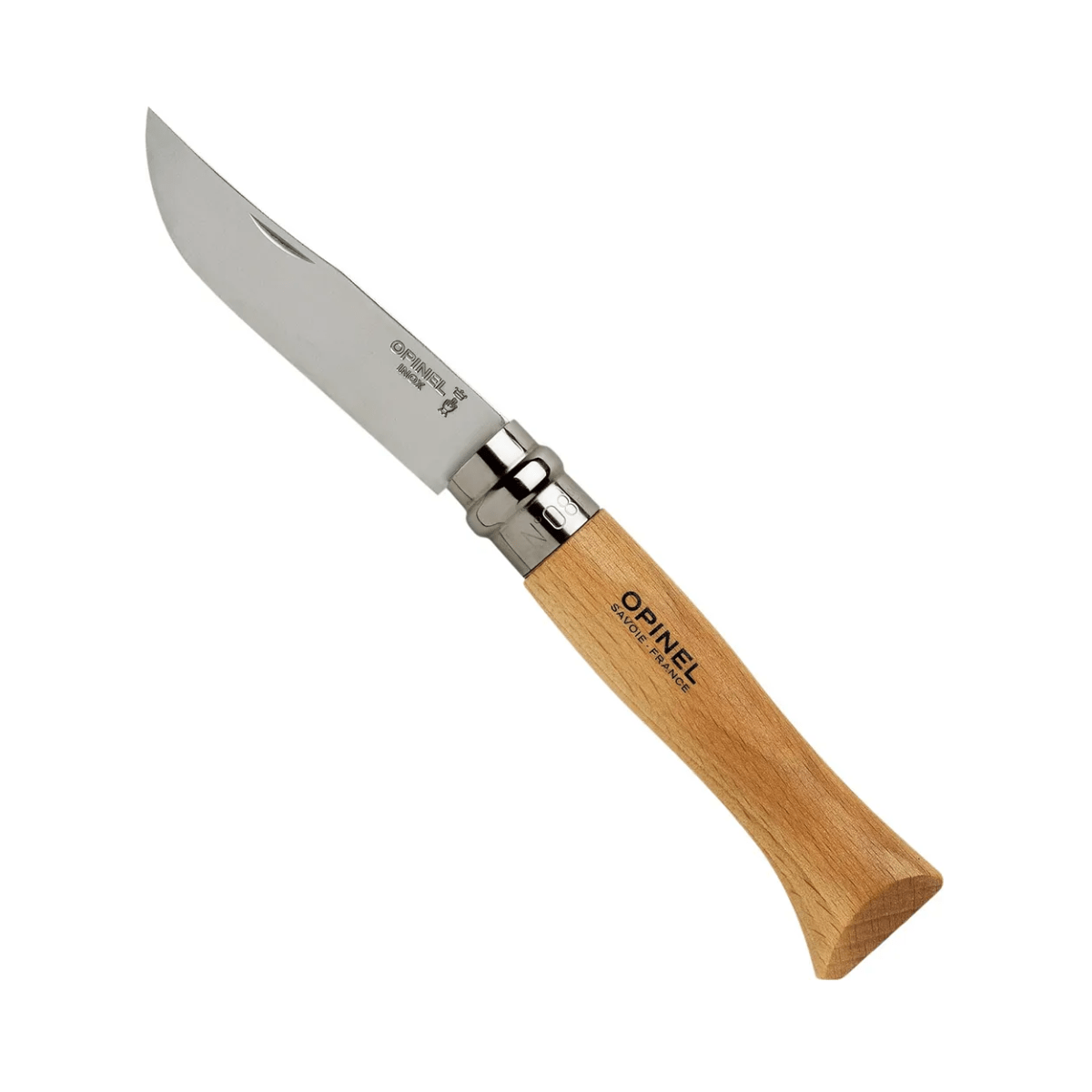 Zakmes N°08 Inox, Opinel Classic, rvs/hout