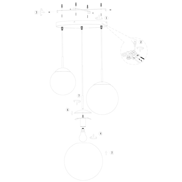 Hanglamp Bollique 3123ZW Zwart