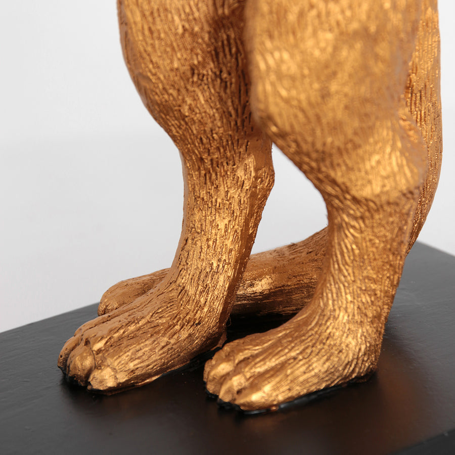 Goud met zwarte tafellamp animaux 3126zw e27 fitting