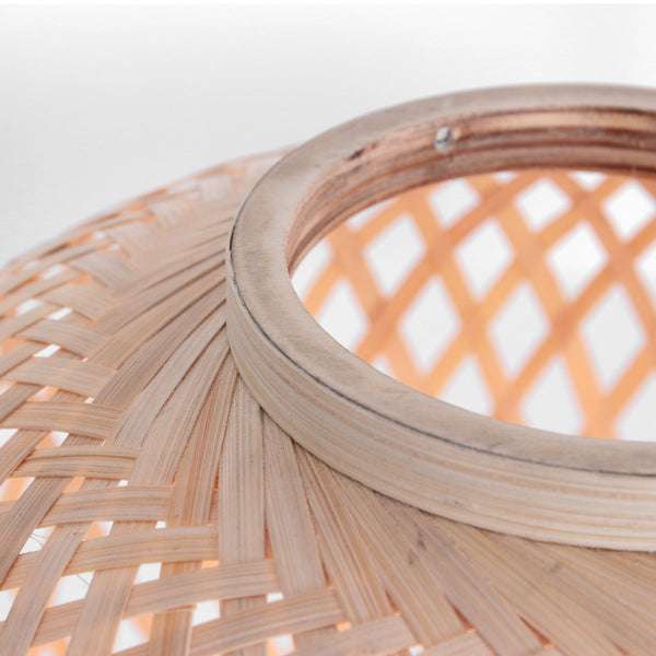 Tafellamp maze 3130be – beige bamboe lamp met rustige sfeer