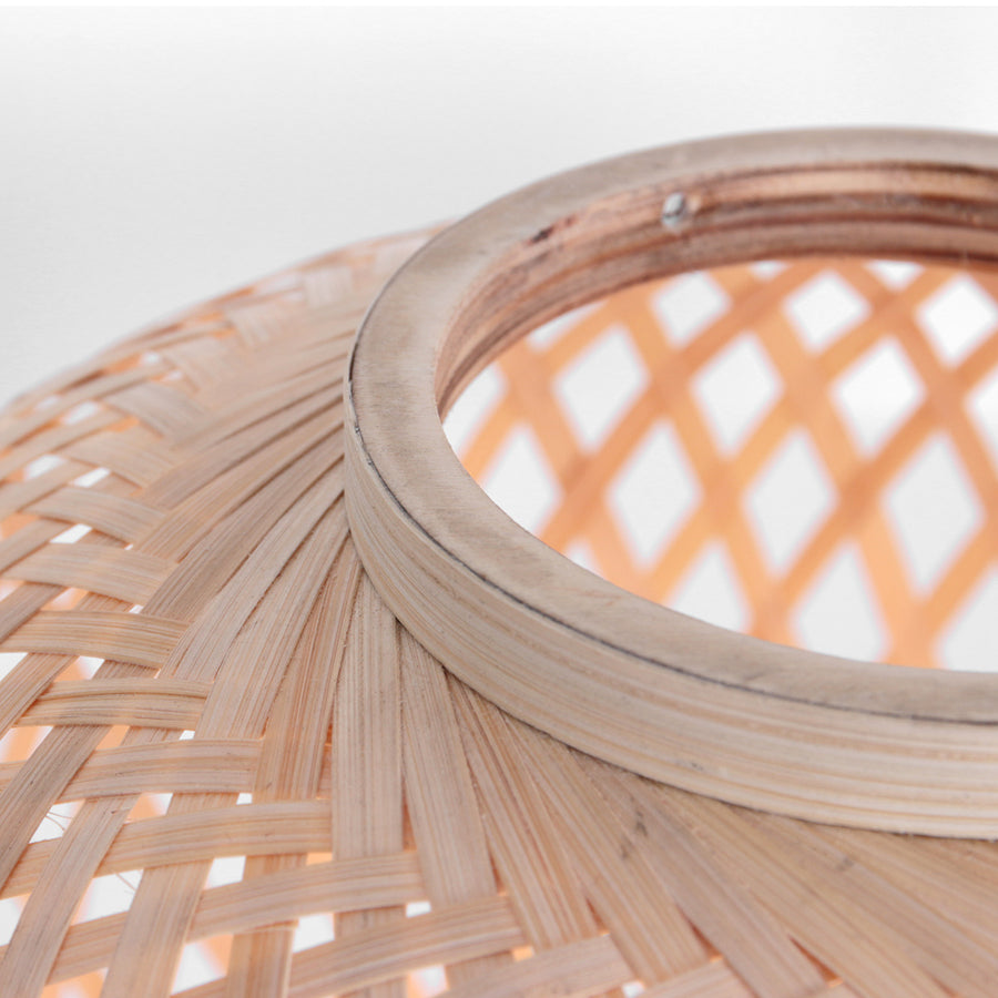 Tafellamp maze 3130be – beige bamboe lamp met rustige sfeer