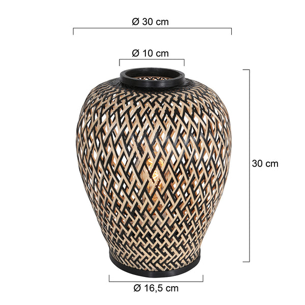 Tafellamp maze 3131be – bamboe sfeerlamp met speels licht