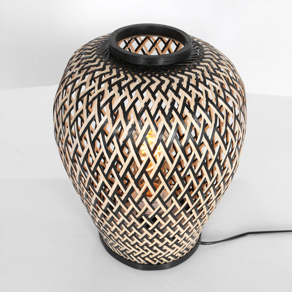 Tafellamp maze 3131be – bamboe sfeerlamp met speels licht