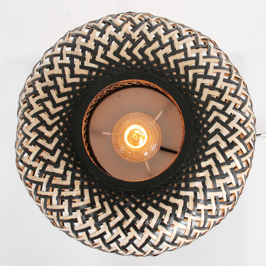 Tafellamp maze 3131be – bamboe sfeerlamp met speels licht