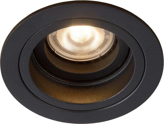 Inbouwspot Ø 9,1 cm 1xGU10 Zwart
