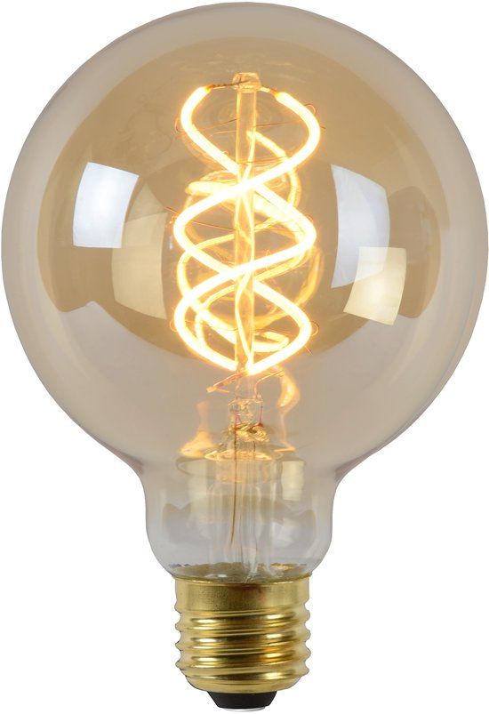 Filament lamp Ø 9,5 cm LED Dimb. E27 1x5W 2200K Amber