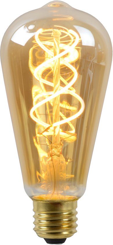 Filament lamp Ø 6,4 cm LED Dimb. E27 1x5W 2200K Amber