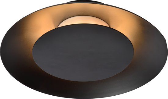 Plafonnière Ø 21,5 cm LED 1x6W 2700K Zwart