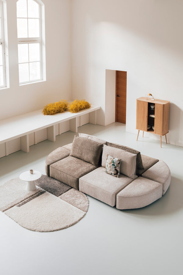 Hunter bank element rond hoek rechts sand
