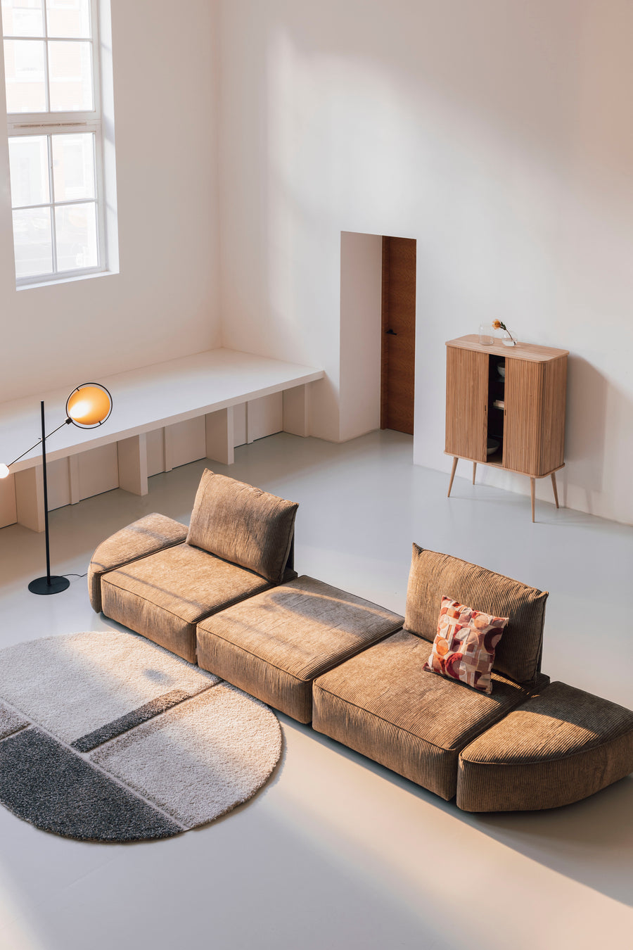 Hunter 1,5-zitsbank element zonder rug moss