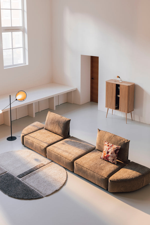 Hunter bank element rond hoek links moss