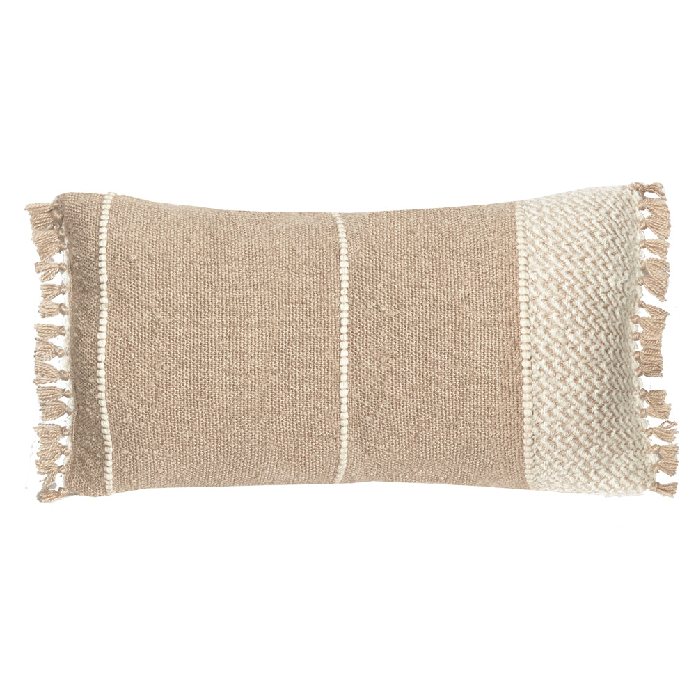 Malagoon sierkussen berber - haverbeige - 35x60cm