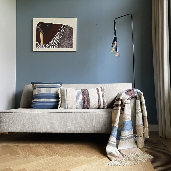 Malagoon sierkussen seasight - meerkleurig bouclé - 40x70cm