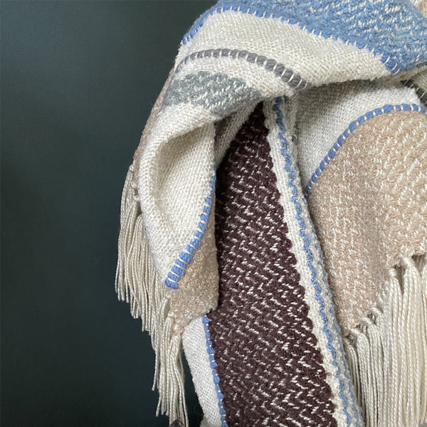 Malagoon plaid seasight - meerkleurig bouclé - 125x150cm