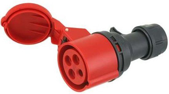 Contrastekker kracht 3p-a 16a twist rood