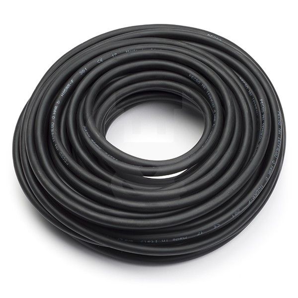 Rubber kabel glad 3x1.0 zwart        20m