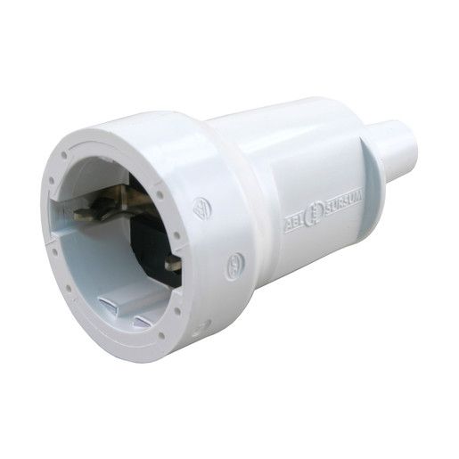 Contrastekker ra pvc 10/16a          wit