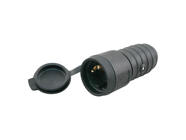 Contrastekker ra rubber 10/16a     zwart