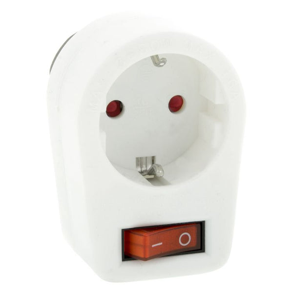 Stekker ra schak lamp 10/16a        wit!