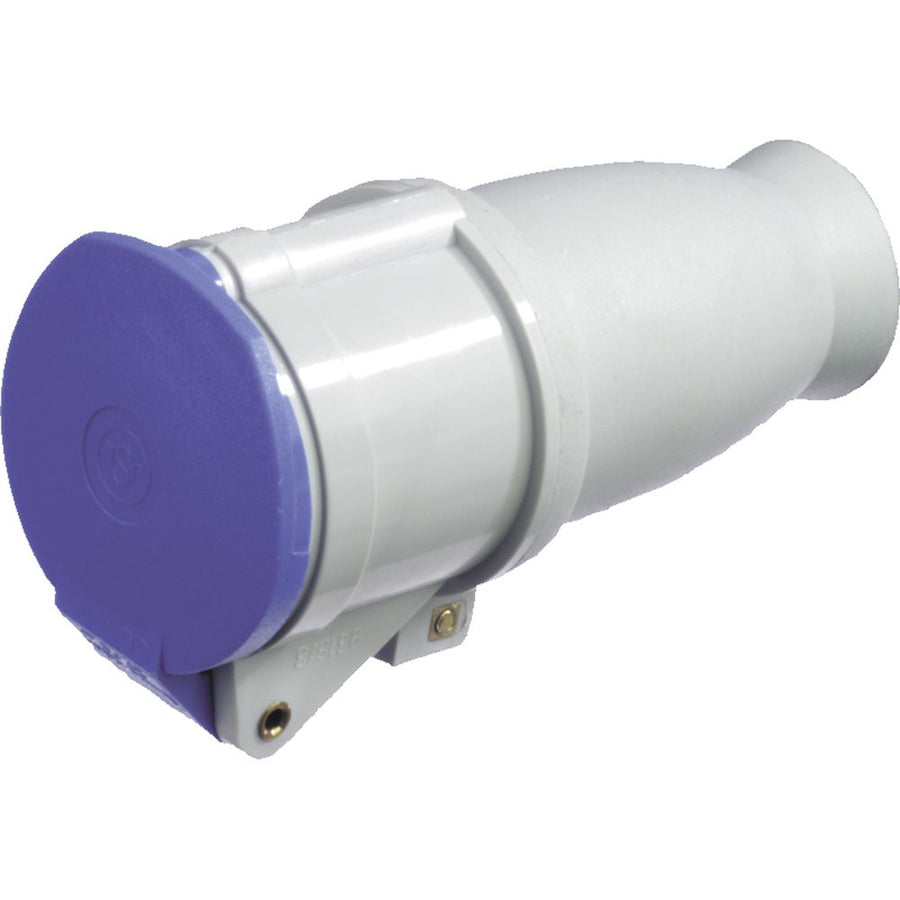 Contrastekker camping 2p-a 16a     blauw