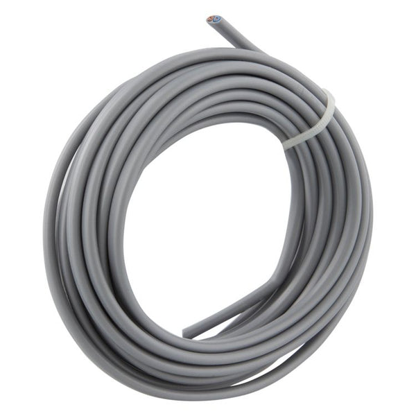 Huishoudsnoer plat 2x0.75 zilver     10m