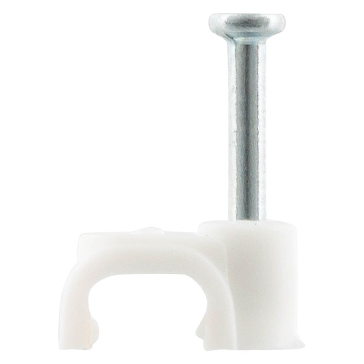 Kabelclip plat 6mm wit (300)
