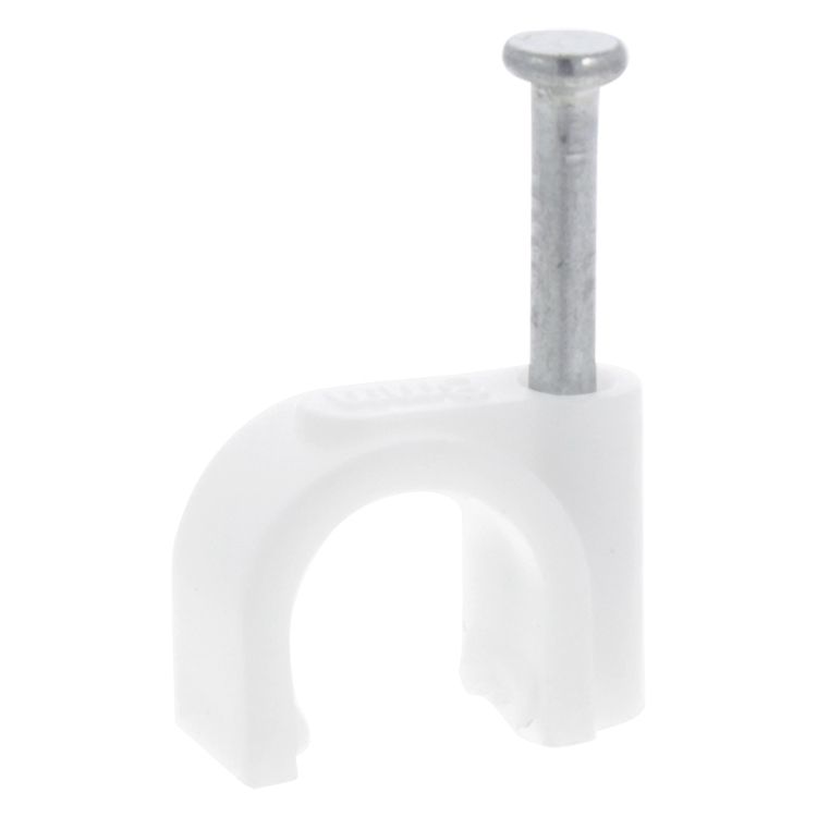 Kabelclip rond 8mm wit (140)
