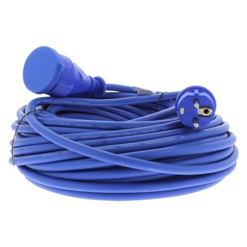 Verl snoer ra ip44 h05rrf 3x1.5 blau 25m