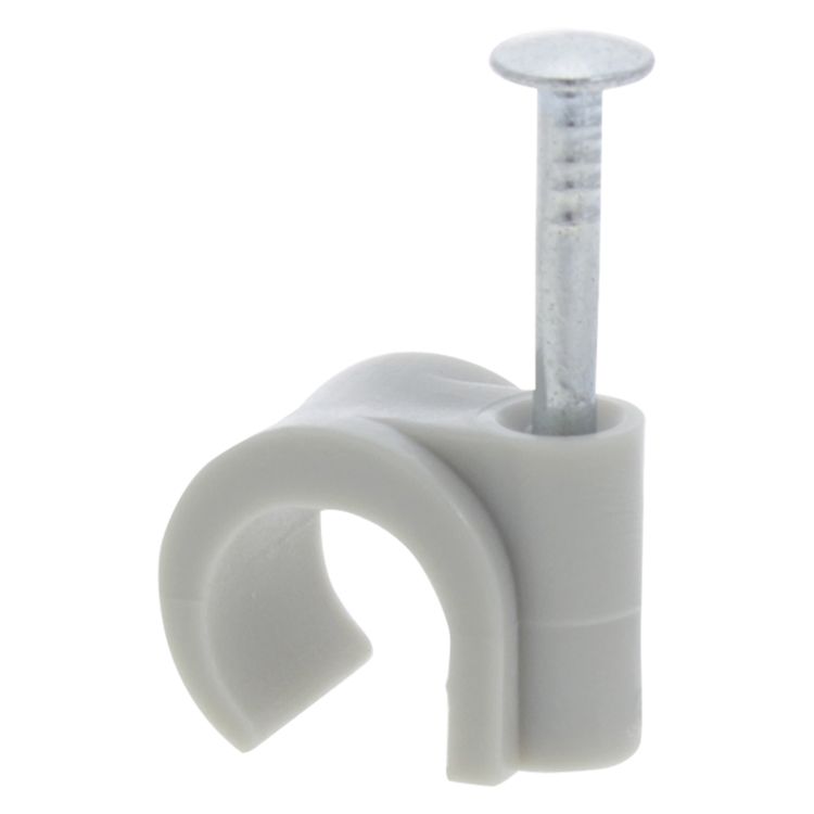 Ql kabelclip rond 8-10mm grijs (20)