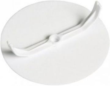Afdekplaat klemmend rond 95mm       wit!