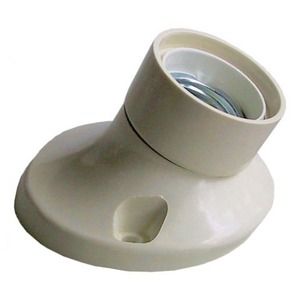 Plafondfitting e27 schuin          creme