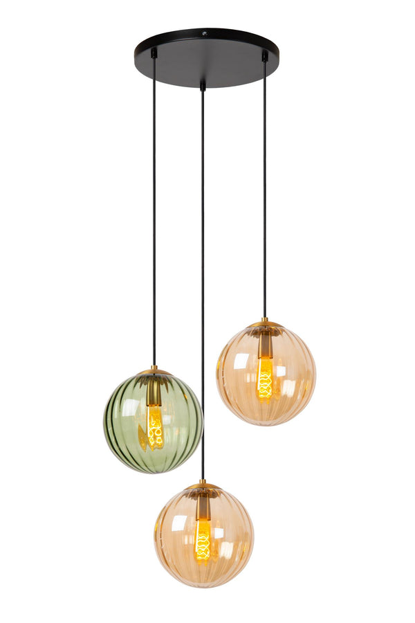 Lucide MONSARAZ hanglamp Ø 35 cm, 3 × E27, groen