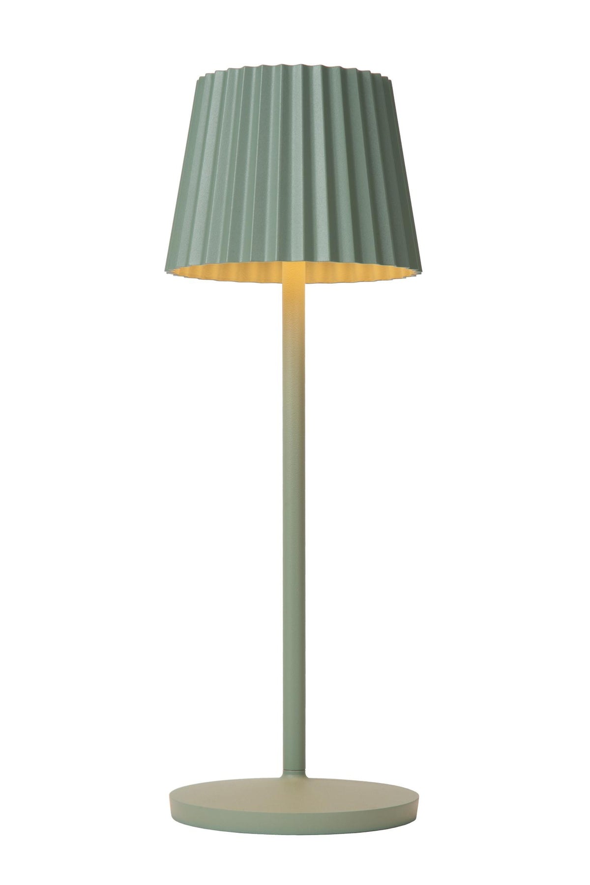 Lucide JUSTINE oplaadbare LED-tafellamp voor binnen en buiten met dimfunctie, 2 W, IP54, groen