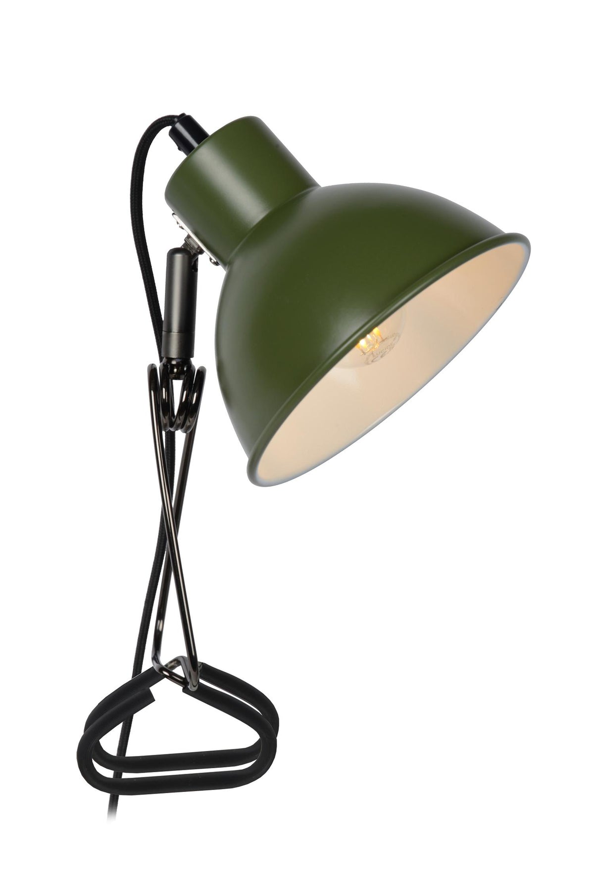 Lucide MOYS klemlamp E27, groen