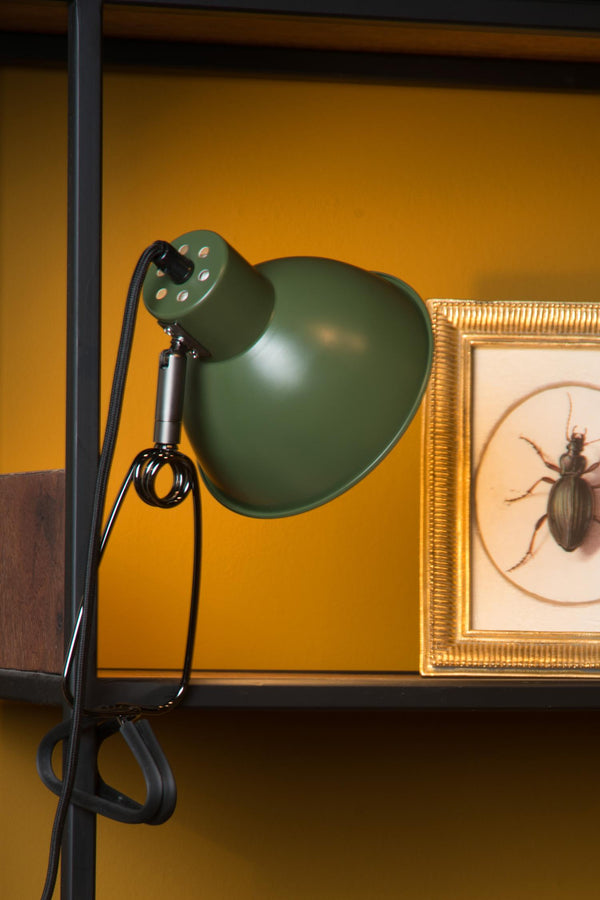 Lucide MOYS klemlamp E27, groen
