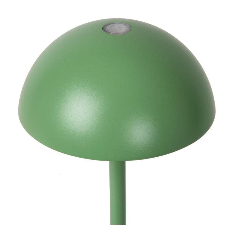 Lucide JOY oplaadbare LED-tafellamp voor binnen en buiten met dimfunctie, Ø 12 cm, 1,5 W, IP54, groen